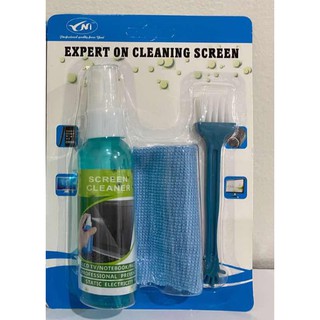 3 in 1 Screen cleaner Kit น้ำยาเช็ดหน้าจอ พร้อมแปรง และ ผ้าเช็ด พร้อมส่ง