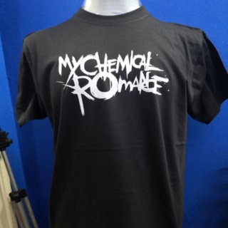 เสื้อยืดลําลอง ผ้าฝ้าย 100% แขนสั้น พิมพ์ลาย My Chemicals Romance Rock Band สีดํา พลัสไซซ์ XS-3XL สําหรับผู้ชาย ของขวัญว