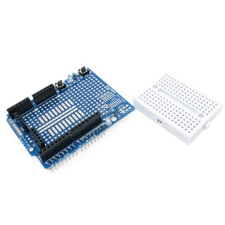 สินค้า uno proto shield แผ่นบอร์ดโมดูลขยายพร้อมฐาน syb - 170 มินิ breadboard สําหรับ arduino uno protiseld