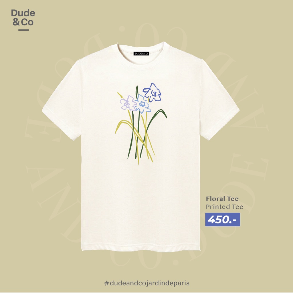 hh-dude-and-co-floral-tee-เสื้อยืด-ผ้านิ่ม