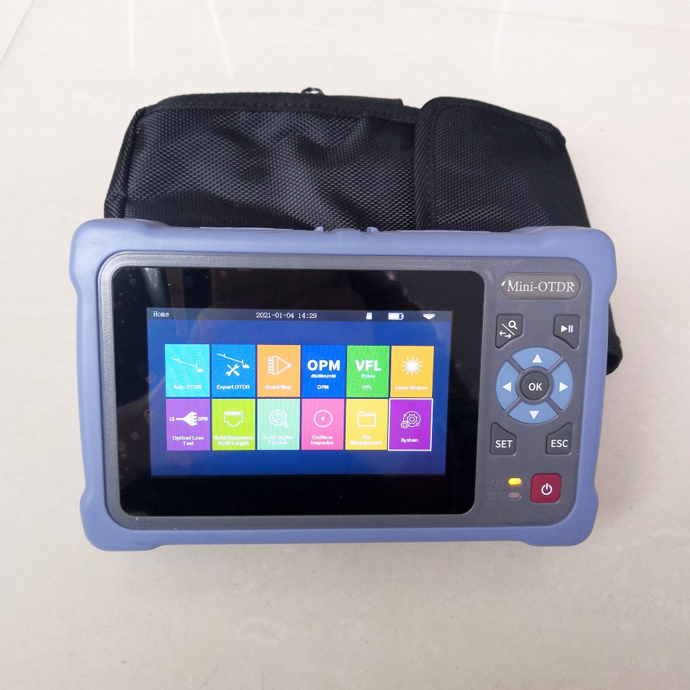 เครื่องทดสอบ OTDR ไฟเบอร์ออปติก 1310 1550nm 26/24dB Optical Time Domain ...