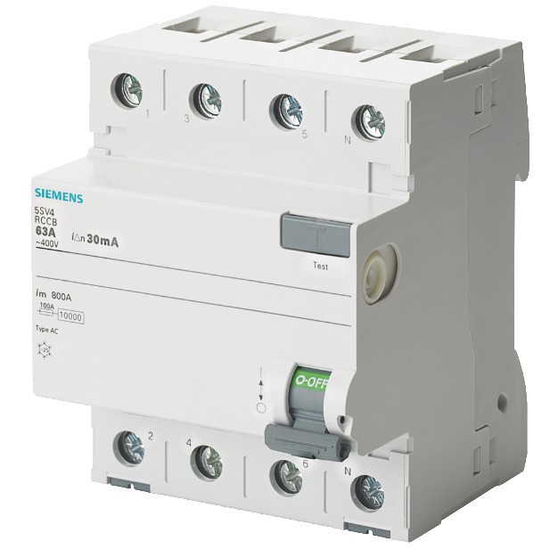siemens-เบรกเกอร์กันไฟดูด-ไฟรั่ว-rccb-4p-30ma