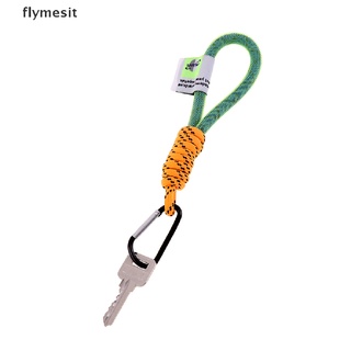 Flymesit พวงกุญแจเชือกเส้นเล็ก จี้ตาข่ายถัก เรืองแสง สําหรับห้อยโทรศัพท์มือถือ