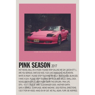 ภาพหน้าปกสินค้าโปสเตอร์ มันวาว พิมพ์ด้านเดียว ขนาด A5 14.8 ซม. x 21 ซม. รูปปกอัลบั้ม Pink Season - Pink Guy (Joji) ที่เกี่ยวข้อง