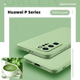 เคสซิลิโคนนิ่ม ทรงสี่เหลี่ยม กันกระแทก สําหรับ Huawei P20 P30 P40 Pro P20Pro P30Pro P40Pro