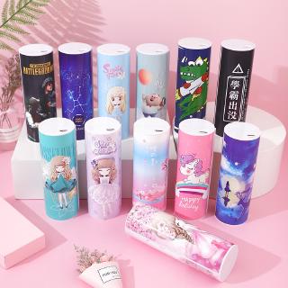 กระบอก usb สุทธิสีแดงมัลติฟังก์ชั่กล่องเครื่องเขียนเด็กนักเรียนความจุสูง ins สาวน้ำเขย่ากล่องดินสอเครื่องเขียนเดียวกันสร