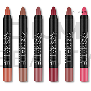 Chicstyle Dnm 19 สีลิปสติกแต่งหน้าเนื้อแมตต์กันน้ําให้ความชุ่มชื้น