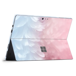 สติกเกอร์สีชมพู Microsoft Surface Go 3 2 Surface Pro 9 8 7 6 5 4 3 2 X RT 2 ผิวโต๊ะ เต็มขอบ ฟิล์มแท็บเล็ต การ์ตูนนักบินอวกาศ ป้องกันรอยขีดข่วน กันน้ํา HD พิมพ์ป้องกันลายนิ้วมือ