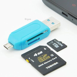 ภาพหน้าปกสินค้าBigoe 2in1 เครื่องอ่านการ์ด Micro USB 2.0 OTG SD TF แบบพกพา สําหรับโทรศัพท์ Android Samsung ที่เกี่ยวข้อง