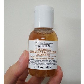 KIEHLS โทนเนอร์สูตรไร้แอลกอฮอล์ Calendula Herb Extract Alcohol-Free Toner ขนาด 40ml (เหลือง)