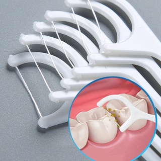 ไหมขัดฟัน แบบใช้แล้วทิ้ง สุขอนามัยช่องปาก ทําความสะอาดฟัน ไหมขัดฟัน 7.5 ซม. ดูแลช่องปาก 30 ชิ้น