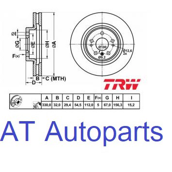 จานเบรค-จาน-หลัง-benz-w163-ml320-2005-2010-df4472s-ราคาต่อใบ