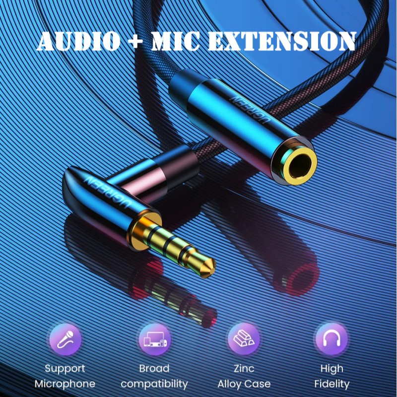 ภาพหน้าปกสินค้าUgreen 3.5mm Stereo Audio Extension Cable Aux trrs mic support 3.5 extension 4pole สายต่อหูฟัง รองรับไมค์ จากร้าน narinwat บน Shopee