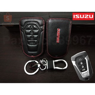 ปลอกหนัง ปลอกกุญแจรีโมทรถยนต์อีซูซุ ISUZU D-MAX 2020 รุ่น SMART KEY 4 ปุ่ม