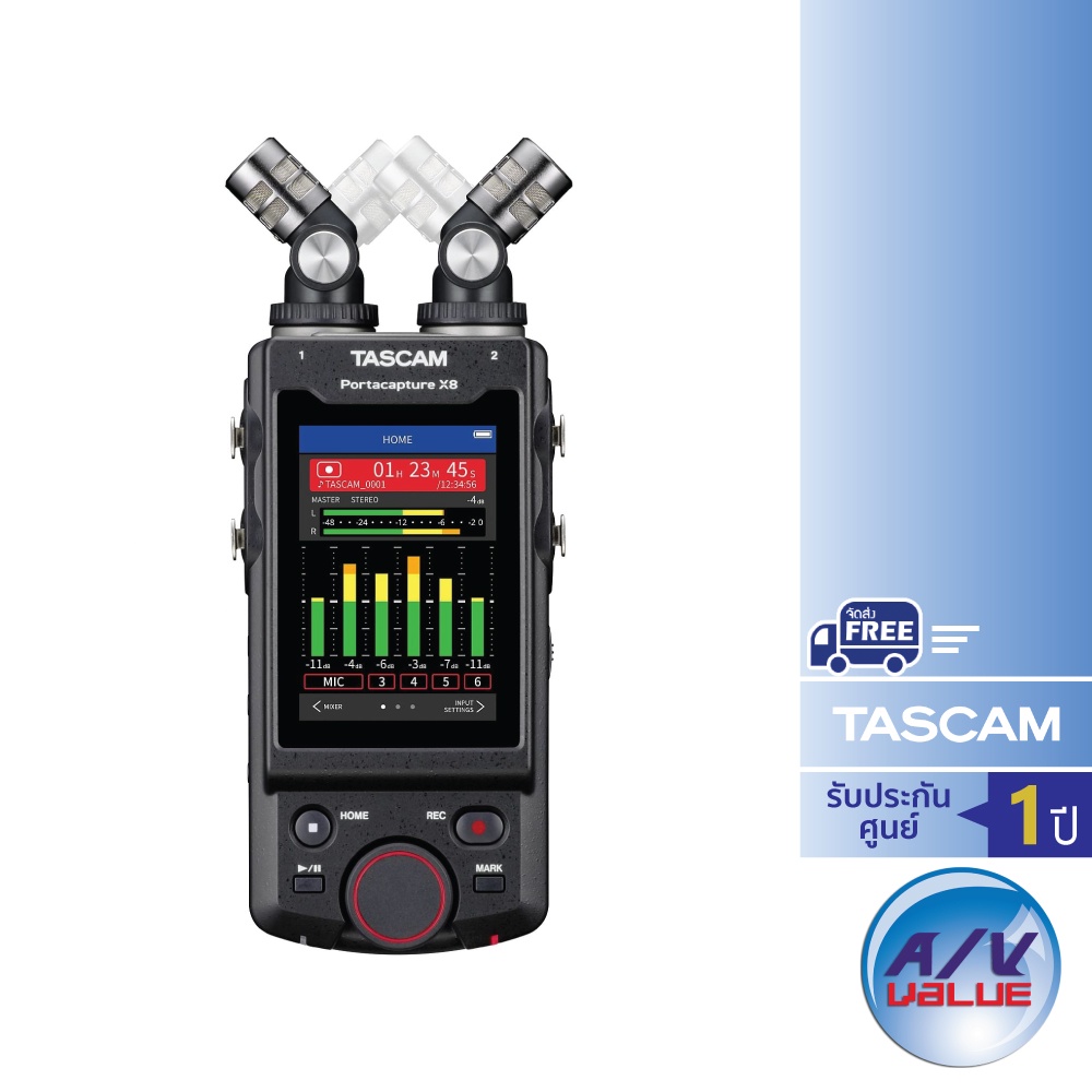 tascam-portacapture-x8-new-generation-high-res-multi-track-handheld-recorder-ผ่อน-0