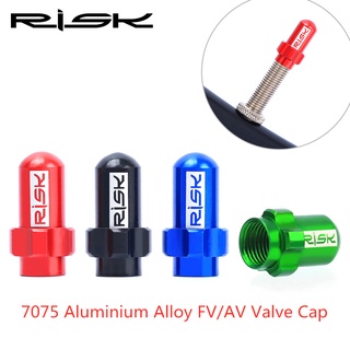 Risk ฝาครอบวาล์วล้อรถจักรยานเสือภูเขา อลูมิเนียม 2 ชิ้น