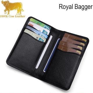 Royal Bagger Card Clip Holder Wallet For Men Genuine Cow Leather 2021 New Organ Card Case Card Holder Coin Purse