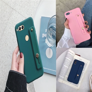 Case SAMSUNG A02 A32 A52 A72 Solid color Wristband phone case丨LS