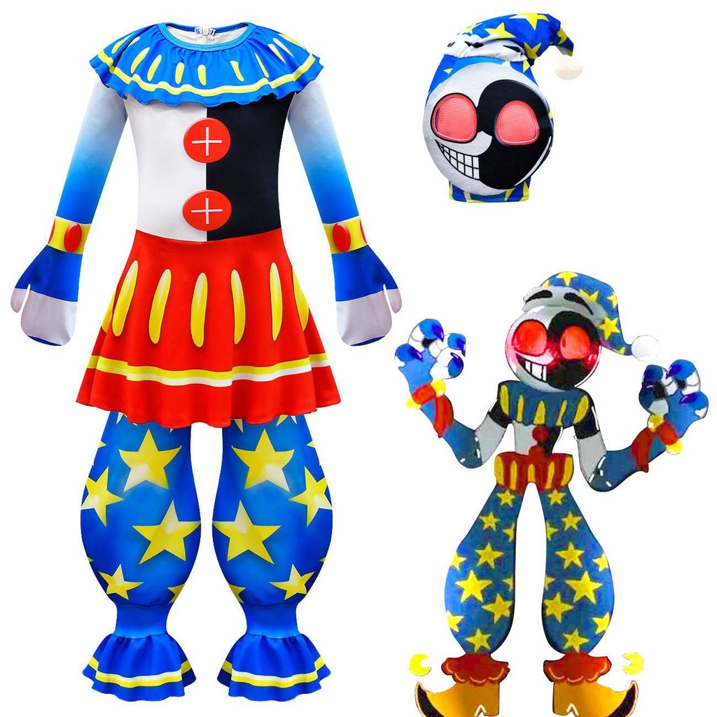 SY6 FNAF Security Breach Moondrop คอสเพลย์เครื่องแต่งกายเด็ก Coverall ...