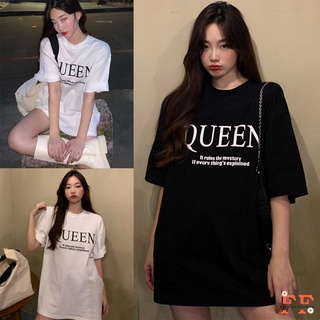 สต็อกไทย❌FF เสื้อยืดคอกลม แขนสั้น สกรีนลาย QUEFN