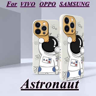 เคสโทรศัพท์มือถือ ลายนักบินอวกาศน่ารัก สําหรับ Samsung Galaxy A12 A51 A71 A32 A52 A52S A72 A20S A21S A50 A50S A30S A20 A30 A22 A02 A03S 4G 5G