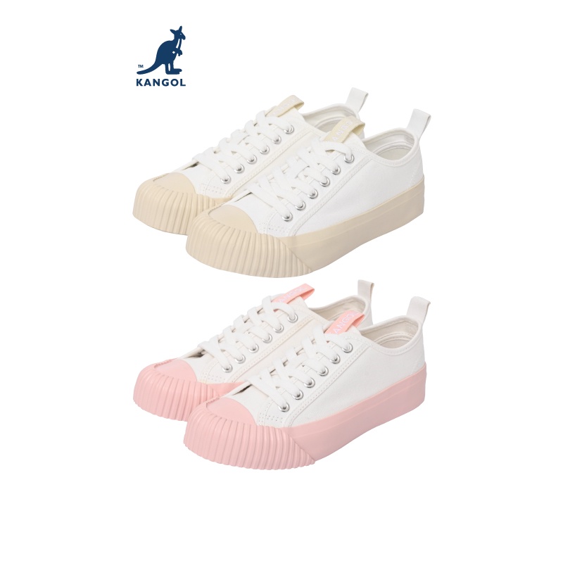 ภาพหน้าปกสินค้าKANGOL Sneaker unisex รองเท้าผ้าใบ รุ่น Macaron ผูกเชือก สีครีม, ชมพู 61221603