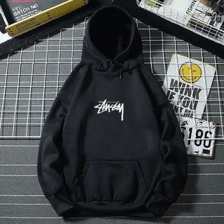 Hodie Stussy เสื้อกันหนาว มีฮู้ด สีดํา ไซส์ M L XL _GS_STORE House