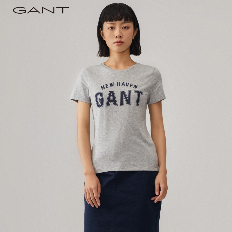 แฟชั่น-gant-gantt-เสื้อยืดแขนสั้นลําลอง-พิมพ์ลายตัวอักษร-ระบายอากาศ-สวมใส่สบาย-แฟชั่นฤดูร้อน-สําหรับสตรี-4203443