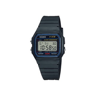 CASIO F-91W-1DG นาฬิกา นาฬิกาข้อมือ ของแท้ ประกัน1ปี