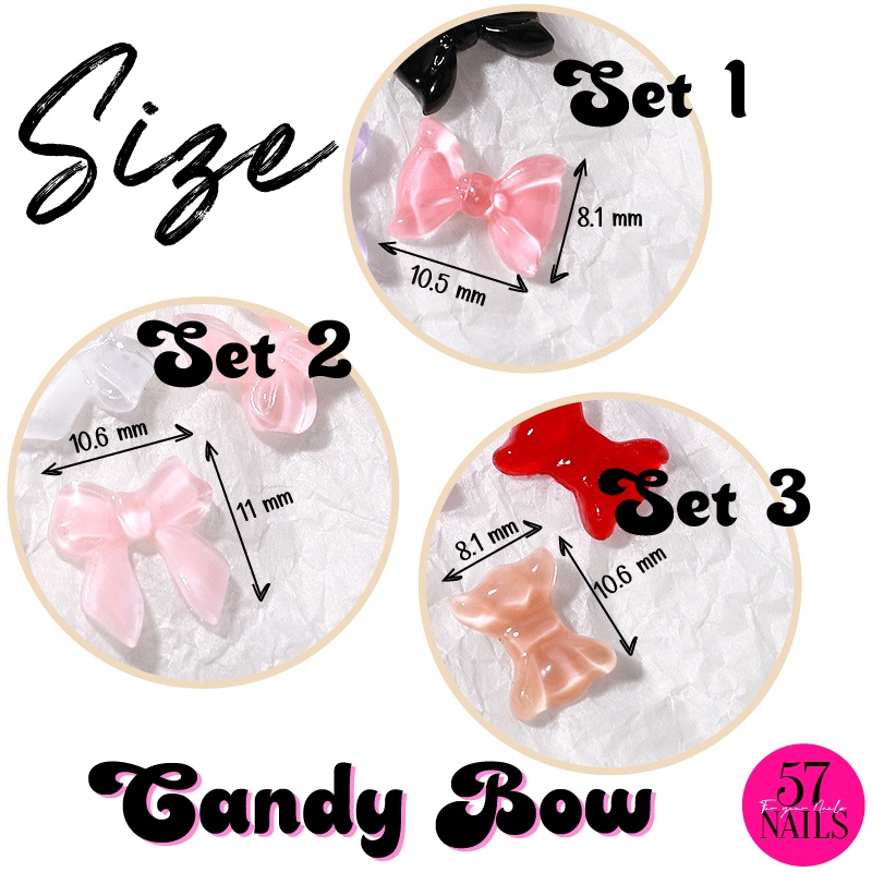 อะไหล่ติดเล็บรูปโบว์-candy-bow-ติดประดับเล็บ-ลูกปัดโบว์