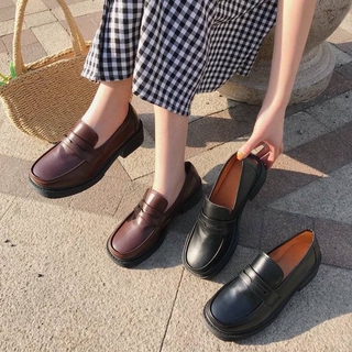 ภาพขนาดย่อของภาพหน้าปกสินค้ารองเท้าหนังขนาดเล็กพร้อมสูท, รองเท้าหนังสีดำ jk เหลี่ยมเท้าหญิงญี่ปุ่น, รองเท้าไม่มีส้นแบนสไตล์อังกฤษ, เหยียบนักเรียน จากร้าน oleola.th บน Shopee ภาพที่ 2