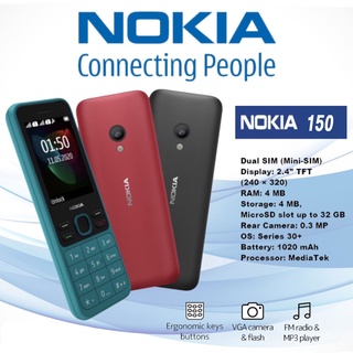 สินค้า <<มาใหม่>> Nokia 150 (2020) ซิมคู่ โทรศัพท์มือถือ ของแท้ ปลดล็อกแล้ว โนเกีย