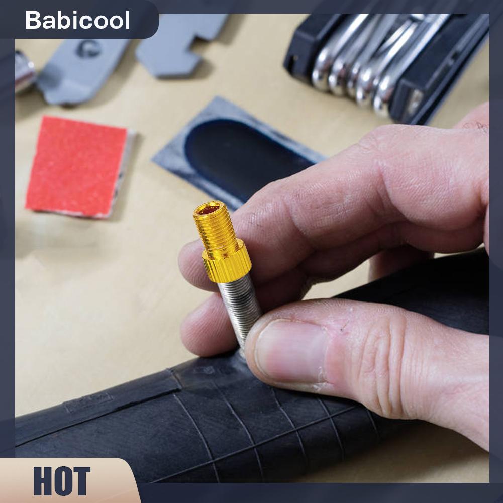 babicool-ชุดอะแดปเตอร์วาล์ว-อลูมิเนียมอัลลอยด์-สําหรับรถจักรยาน-10-ชิ้น