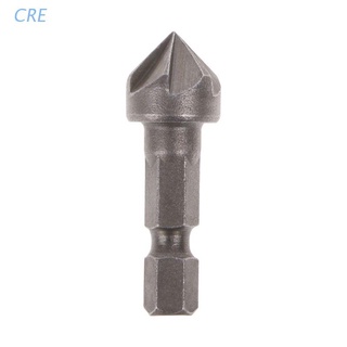 ภาพหน้าปกสินค้าCre 6 Flute Countersink Drill Bit เครื่องมือตัดมุม 90 องศาสําหรับงานไม้ ซึ่งคุณอาจชอบราคาและรีวิวของสินค้านี้