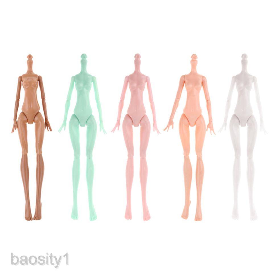 [BAOSITY1] 5 Pieces Ball Jointed Doll Body, Nude Female Action Figures, 1/6 Scale Bjd Girl Nude Body Without Head For  Dolls (Mixed Skin Color)