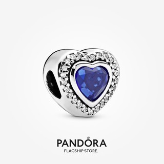 Pandora ชาร์มหัวใจ สีฟ้า ของขวัญวันหยุด สําหรับผู้หญิง p804