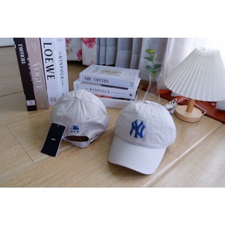 พร้อมส่ง ‼️👒หมวก mlb สีเทาอ่อนปักน้ำเงินใส่สวยมาก