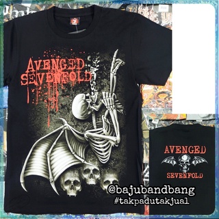 ขายดี เสื้อยืด พิมพ์ลายโครงกระดูก Avenged Sevenfold A7X สไตล์วินเทจ ร็อคร้อน ร็อคใช่ เสื้อยืดผ้าฝ้าย 100% พิมพ์ลายวงร็อค