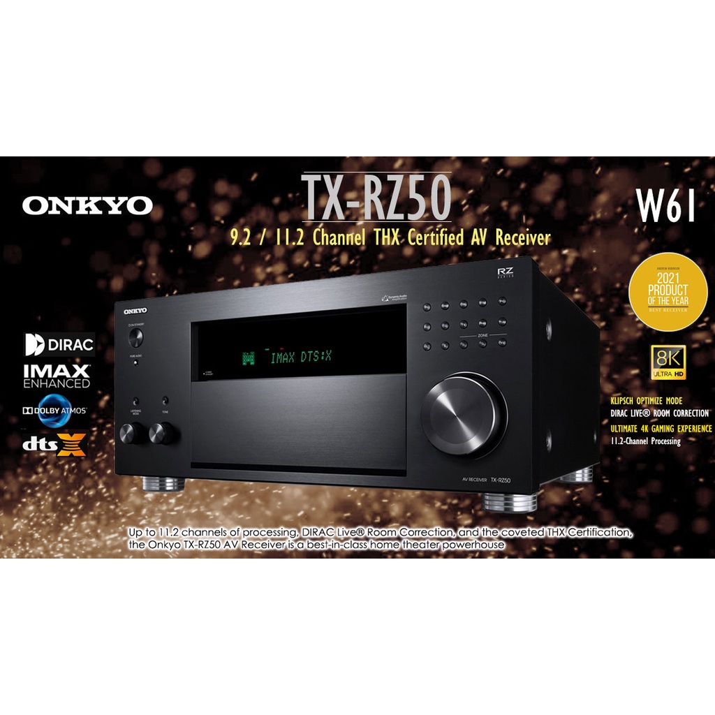 Onkyo TX-RZ50 AV Receiver 9.2 (11.2 Processor) | Shopee Thailand