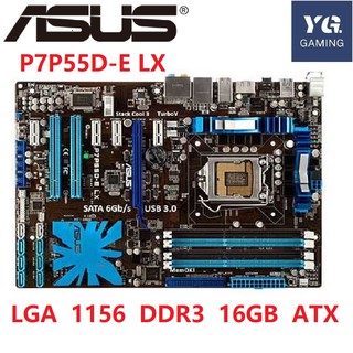ราคาAsus P7P55D-E LX Desktop Motherboard P55 Socket LGA 1156 i3 i5 i7 DDR3 16G ATX UEFI BIOS Original Used Mainboard On Sale