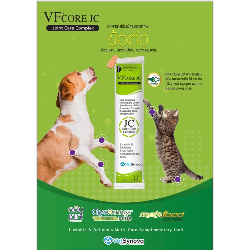 ภาพสินค้าVFcore ขนมแมวเลียแบบซอง อาหารเสริมแมว L-Lysine ไลซีน เสริมภูมิ/RB บำรุงเลือด/JC บำรุงข้อต่อ/Feline Vital/Kidney Care จากร้าน bestie_buddy บน Shopee ภาพที่ 5