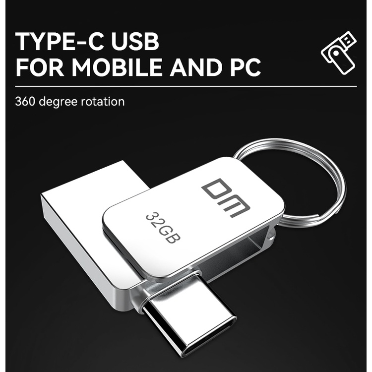 แฟลชไดรฟ์โลหะ-2in1-usb-type-c-16gb-32gb-64gb-128gb-2-in-1-pd059