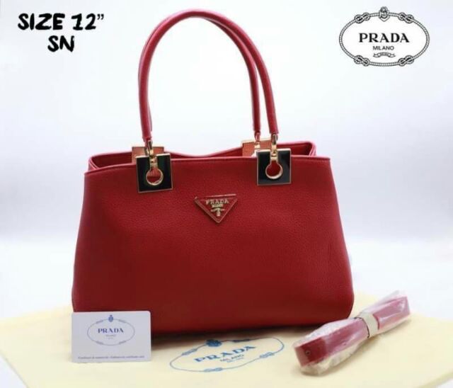 กระเป๋าแบรนด์เนม-prada-เกรด-พรีเมี่ยม-size-12-นิ้ว