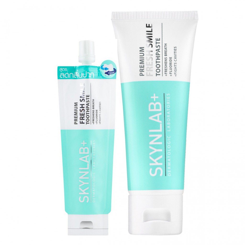 (6ซอง/กล่อบ) SKYNLAB PREMIUM FRESH SMILE TOOTHPASTE 12g ยาสีฟัน สกิน ...