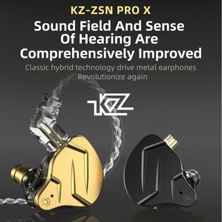 ภาพขนาดย่อของสินค้าหูฟังKZ ZSN Pro X Metal Earphones 1BA+1DD Hybrid HiFi Bass Earbuds In-Ear Monitor Headphone Sport Gaming Noise-Cancellation Headset KZ หูฟัง หูฟังอินเอียร์