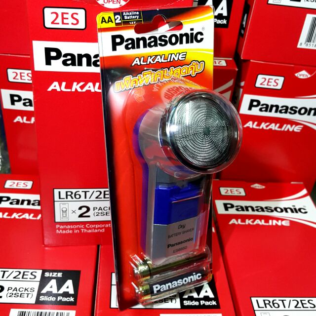 แท้-panasonic-เครื่องโกนหนวดหัวกลมระบบใช้ถ่าน