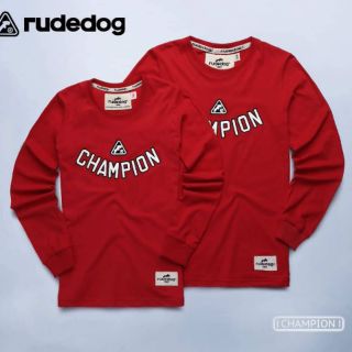 เสื้อยืดแขนยาว รูทด็อก สีแดง รุ่น Champion