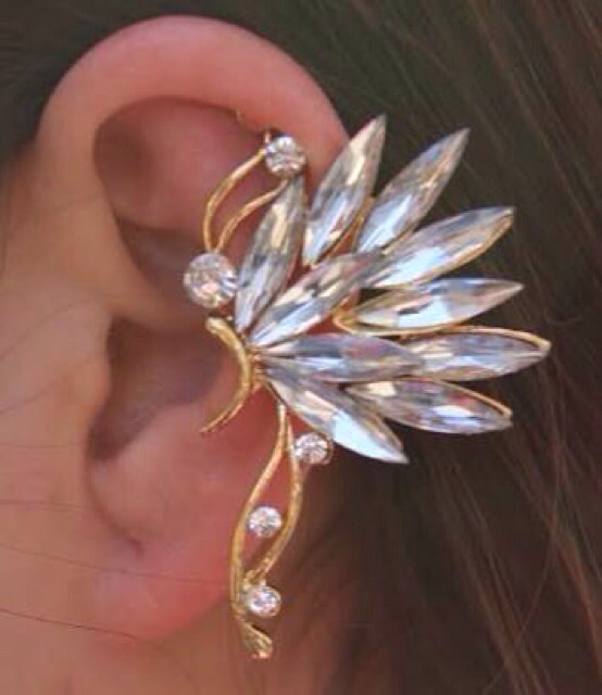 cilp-earring-ต่างหูแบบด้านบนหนีบหูด้านล่างเจาะหู