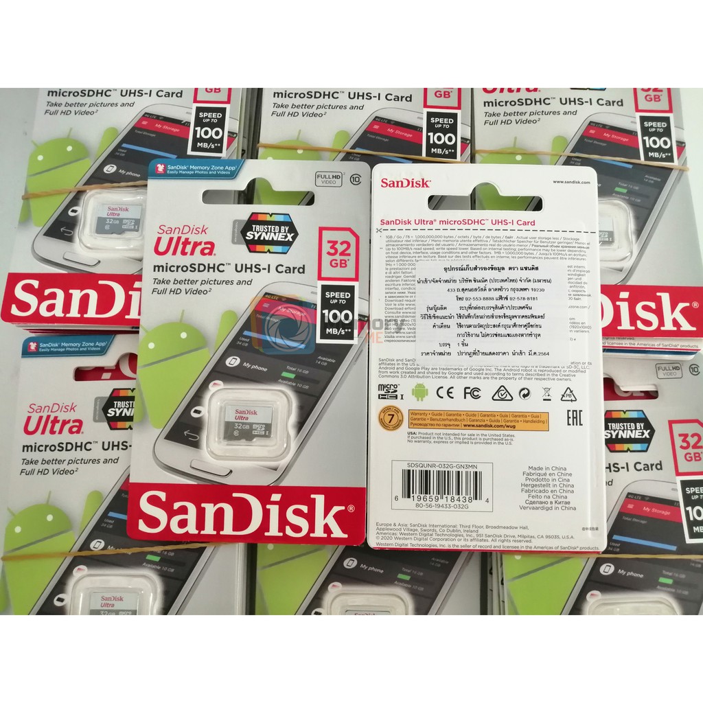 ภาพสินค้าSANDISK เมมโมรี่การ์ด Micro SD card Ultra 32 GB  Class10, (SDSQUNR-032G-GN3MN) memory card ของแท้ จากร้าน memoryme_official_shop บน Shopee ภาพที่ 5