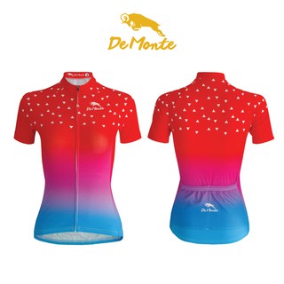 DeMonte Cycling เสื้อจักรยานผู้หญิง DE-015 เนื้อผ้า Microflex ระบายอากาศดีมาก
